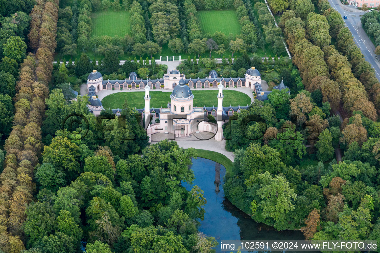 Schwetzingen in the state Baden-Wuerttemberg, Germany viewn from the air