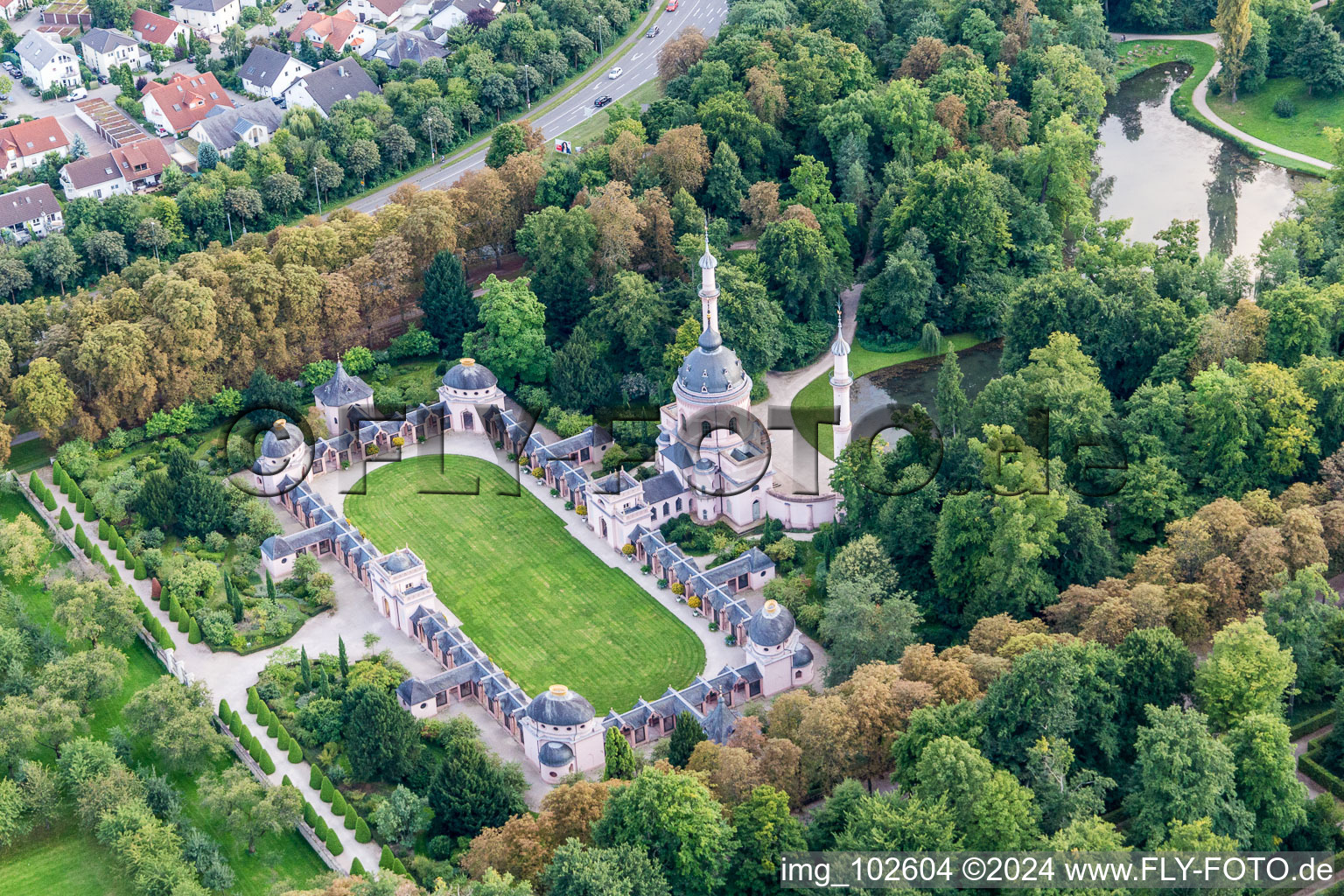 Schwetzingen in the state Baden-Wuerttemberg, Germany out of the air