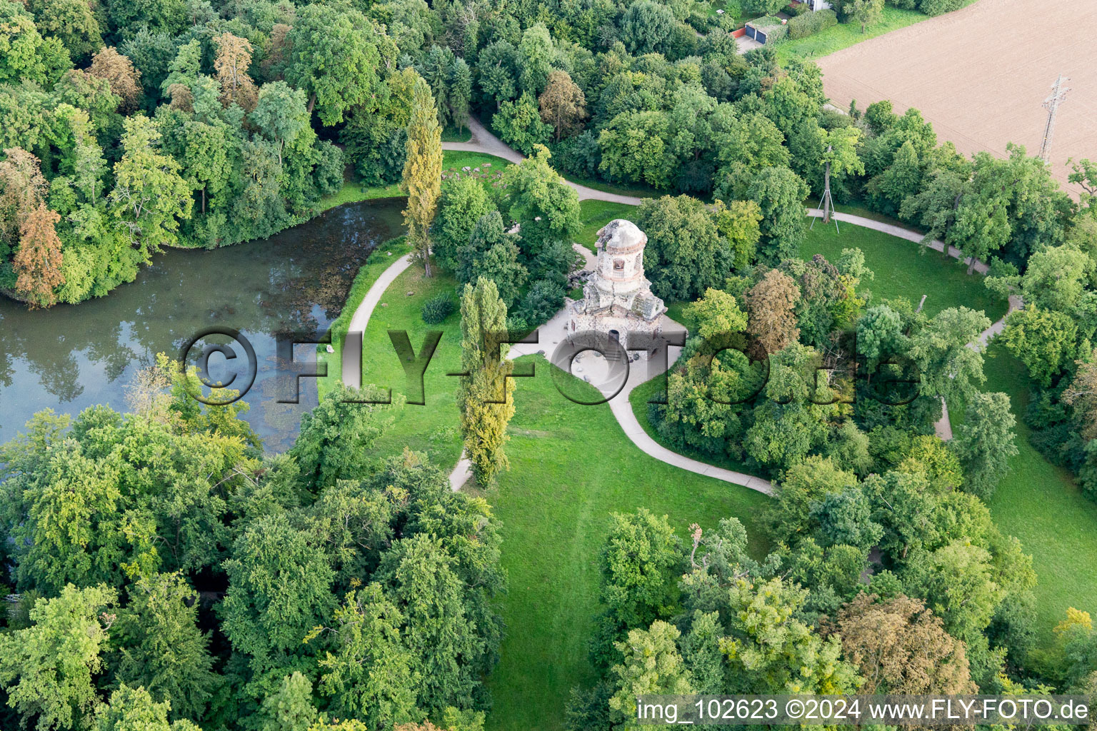 Schwetzingen in the state Baden-Wuerttemberg, Germany out of the air