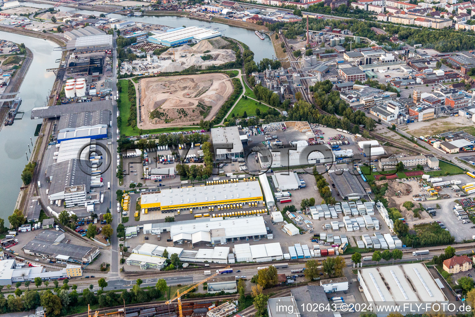 DHL Delivery Base South in the district Rheinau in Mannheim in the state Baden-Wuerttemberg, Germany