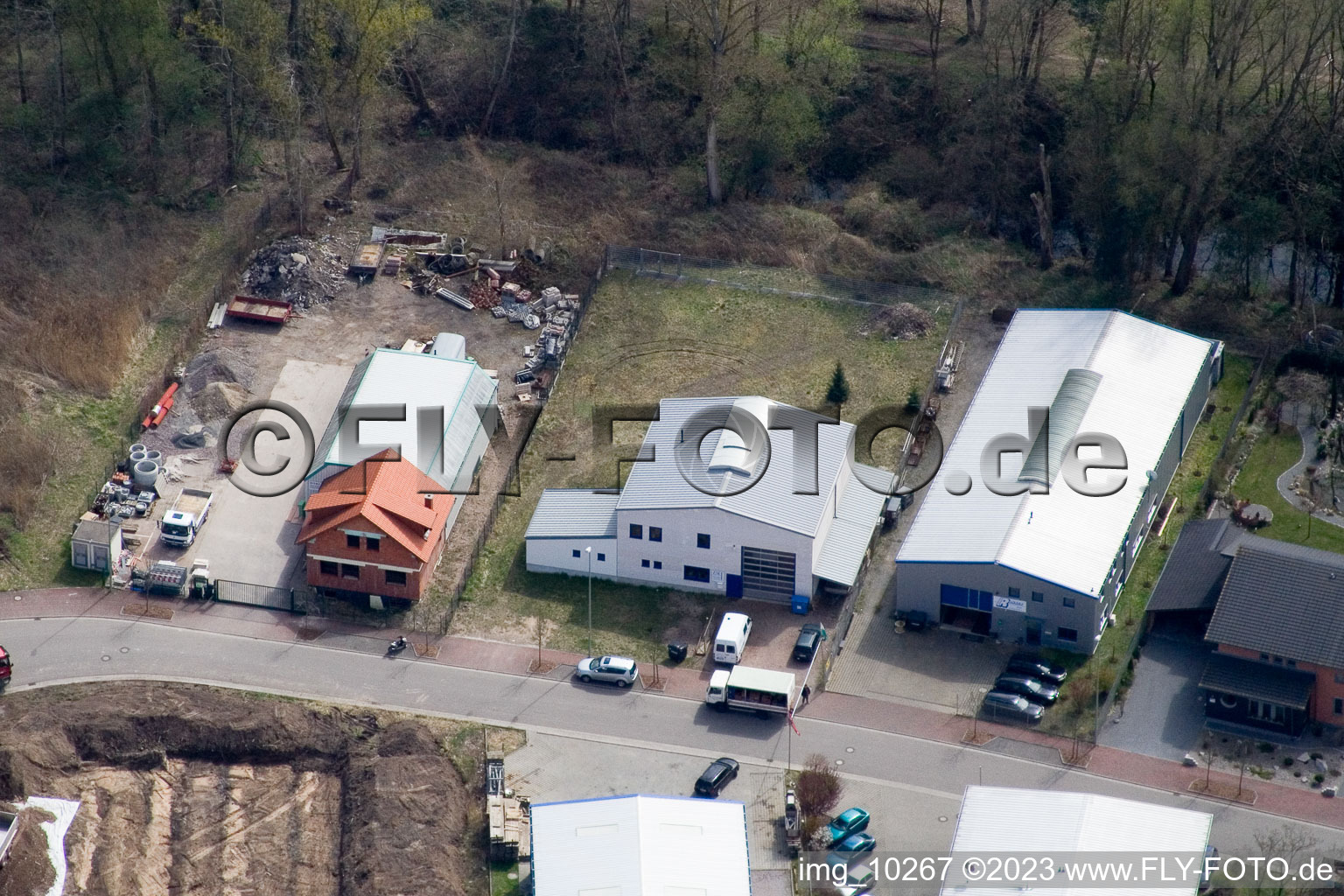 Jockgrim in the state Rhineland-Palatinate, Germany out of the air