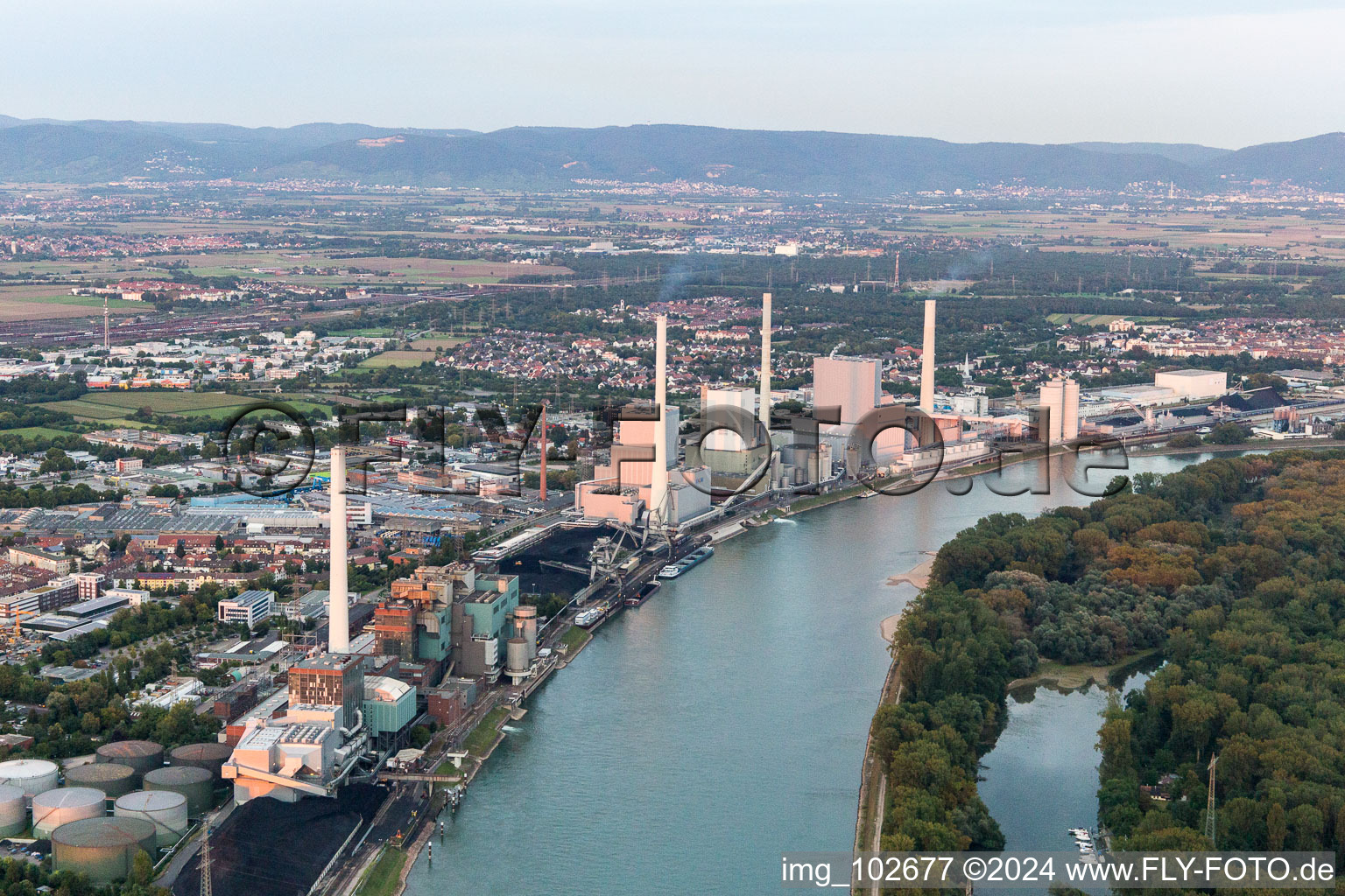 GKM in the district Neckarau in Mannheim in the state Baden-Wuerttemberg, Germany out of the air