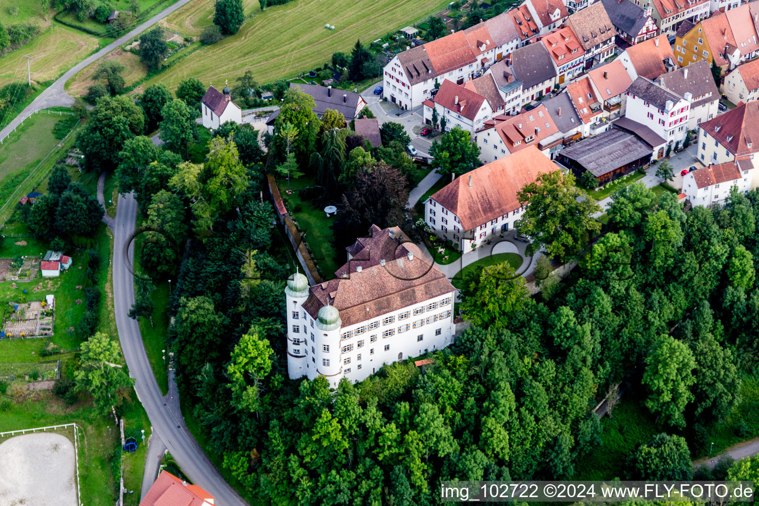 Aerial photograpy of Palace in Muehlheim an der Donau in the state Baden-Wurttemberg, Germany