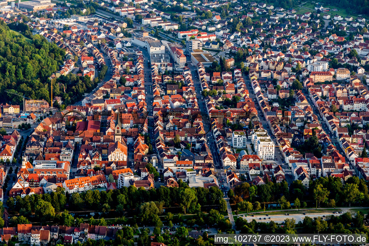 Tuttlingen in the state Baden-Wuerttemberg, Germany out of the air