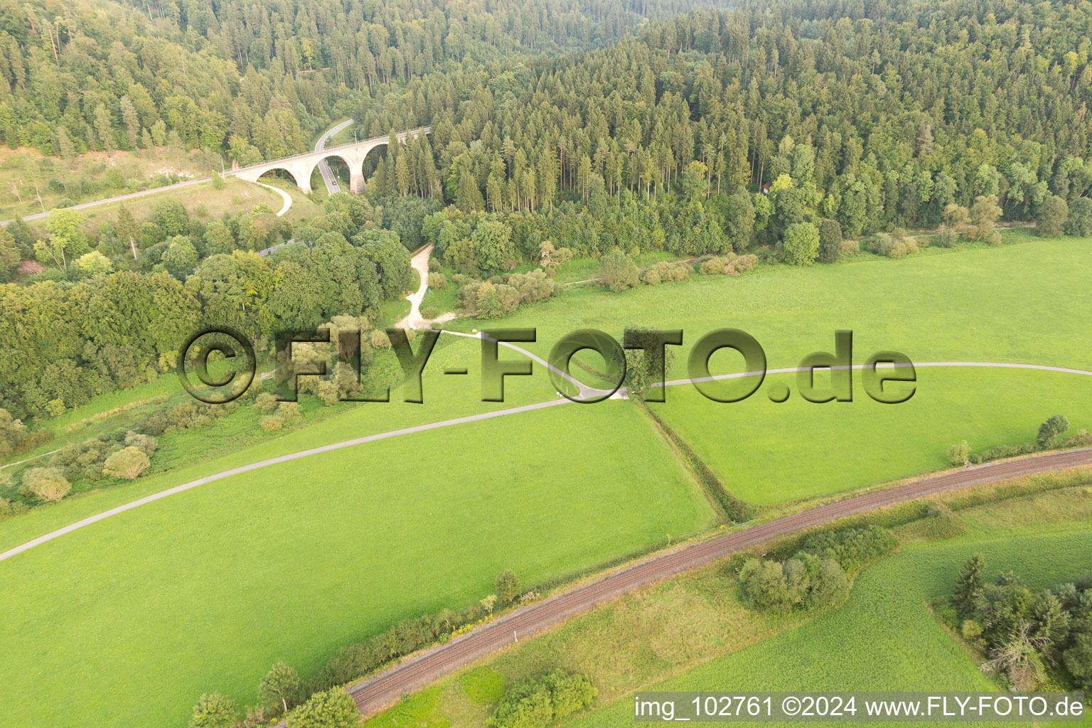 Aerial view of Immendingen in the state Baden-Wuerttemberg, Germany