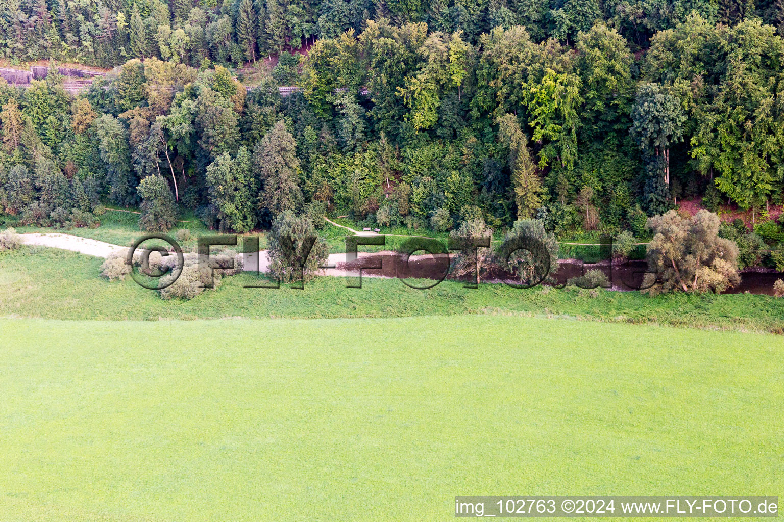 Oblique view of Immendingen in the state Baden-Wuerttemberg, Germany