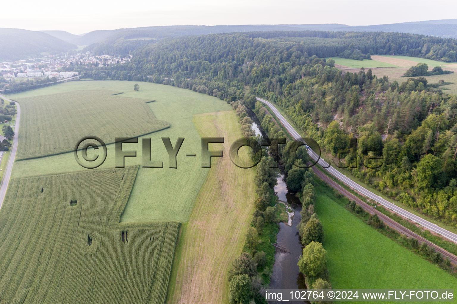 Immendingen in the state Baden-Wuerttemberg, Germany from above