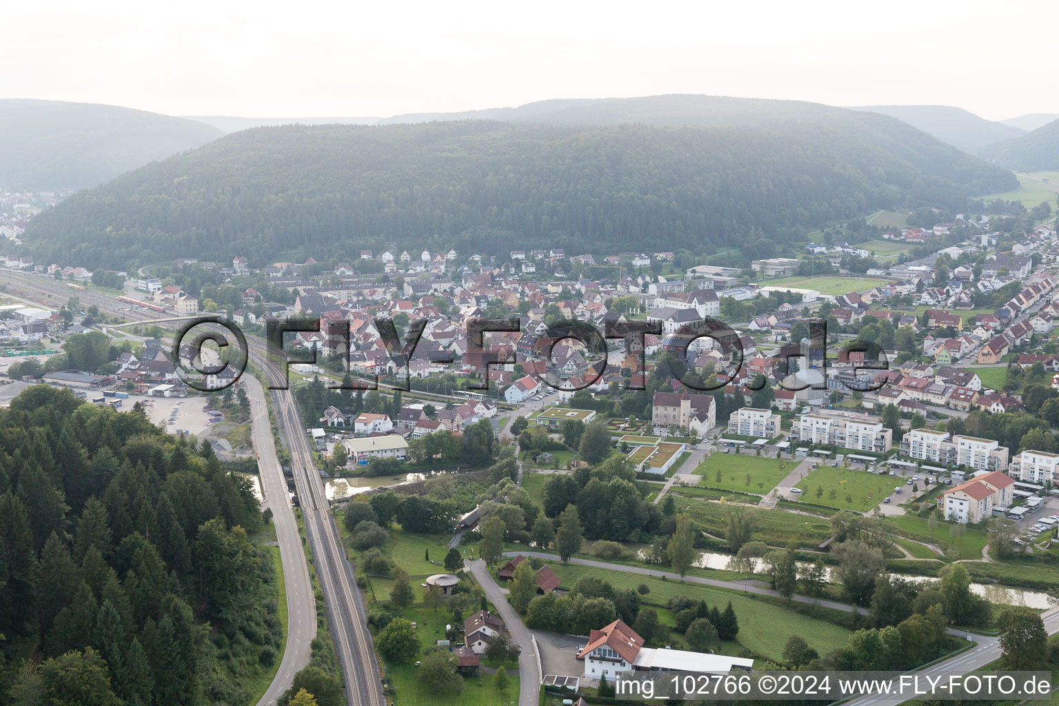 Immendingen in the state Baden-Wuerttemberg, Germany seen from above