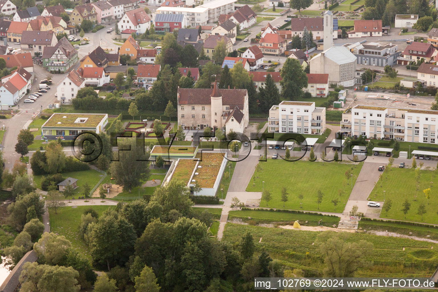 Immendingen in the state Baden-Wuerttemberg, Germany viewn from the air