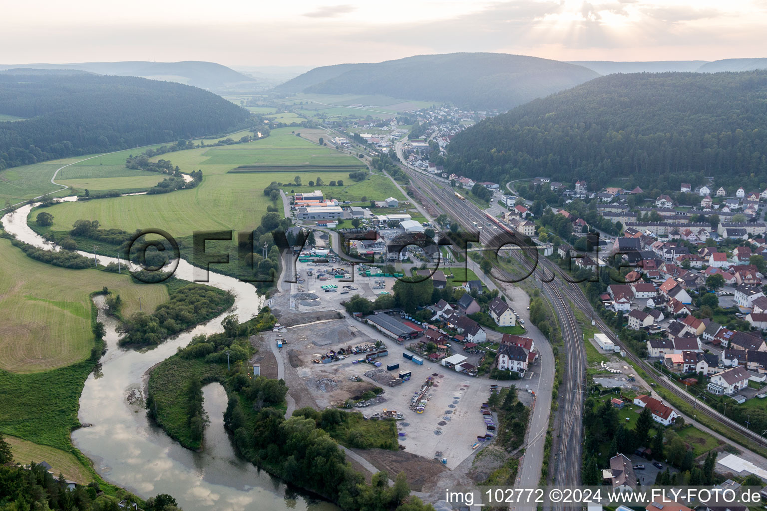 Immendingen in the state Baden-Wuerttemberg, Germany from the drone perspective