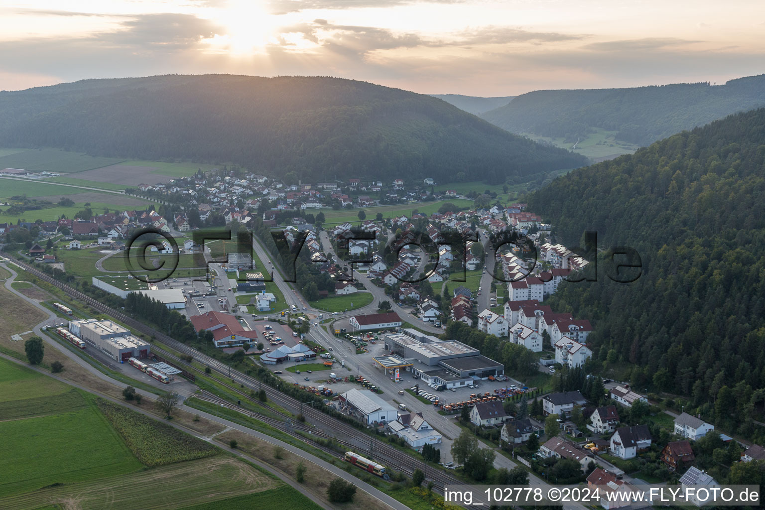 Immendingen in the state Baden-Wuerttemberg, Germany from above