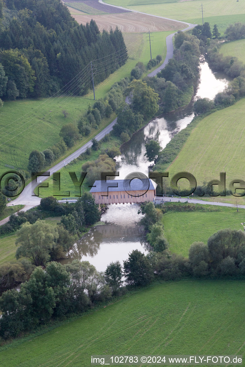 Oblique view of District Zimmern in Immendingen in the state Baden-Wuerttemberg, Germany