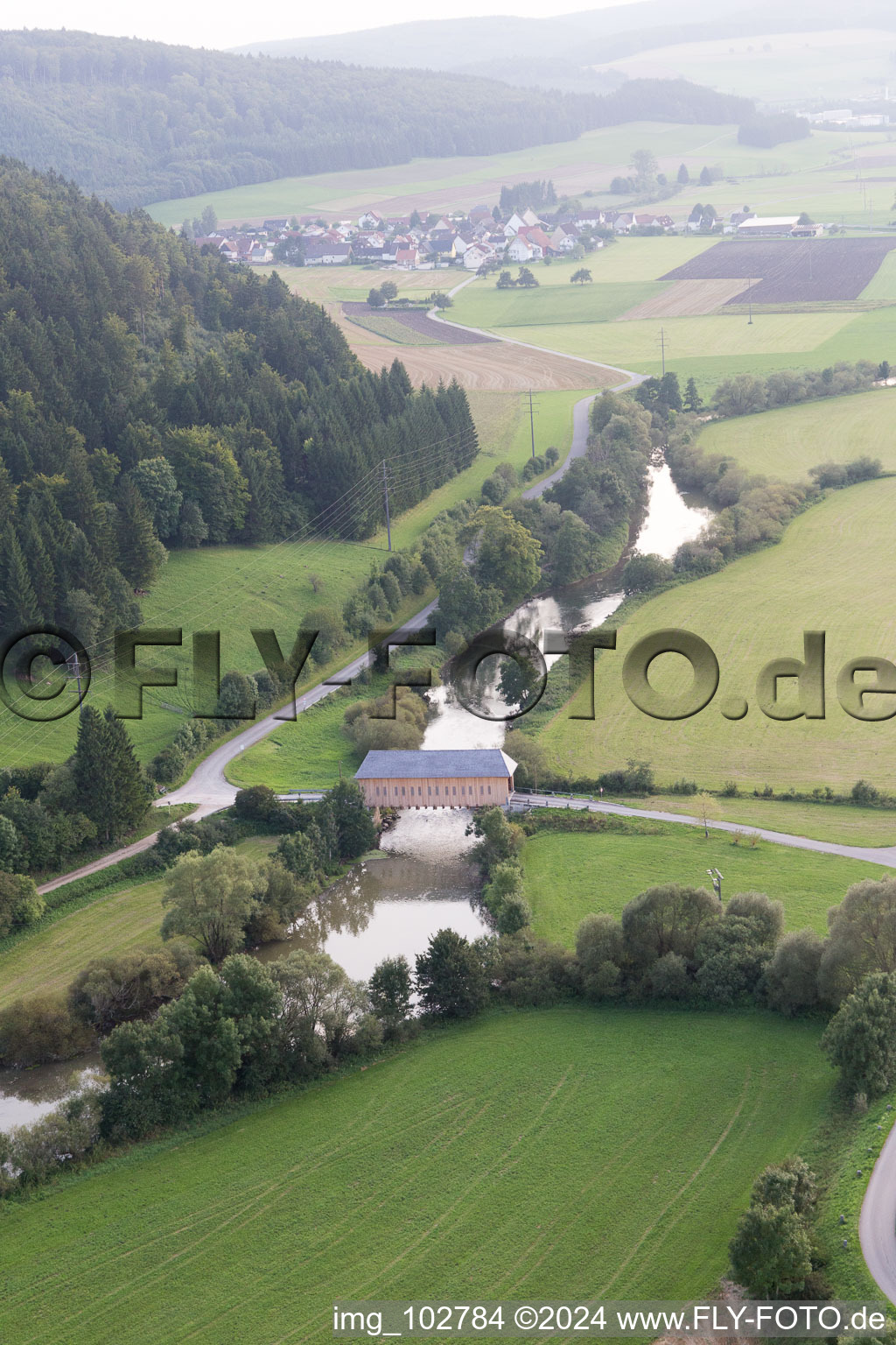 District Zimmern in Immendingen in the state Baden-Wuerttemberg, Germany from above