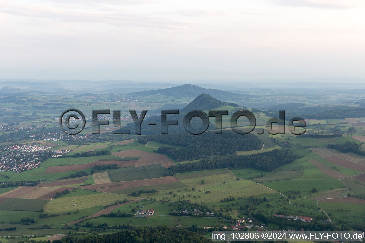 Aerial view of Engen in the state Baden-Wuerttemberg, Germany