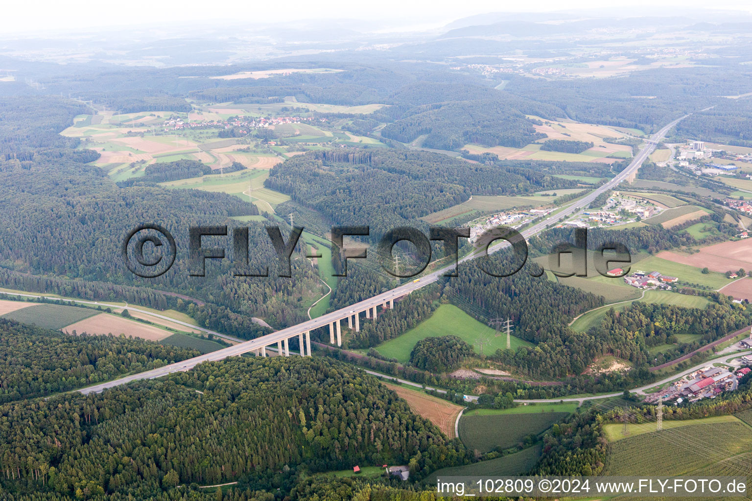 Engen in the state Baden-Wuerttemberg, Germany from above