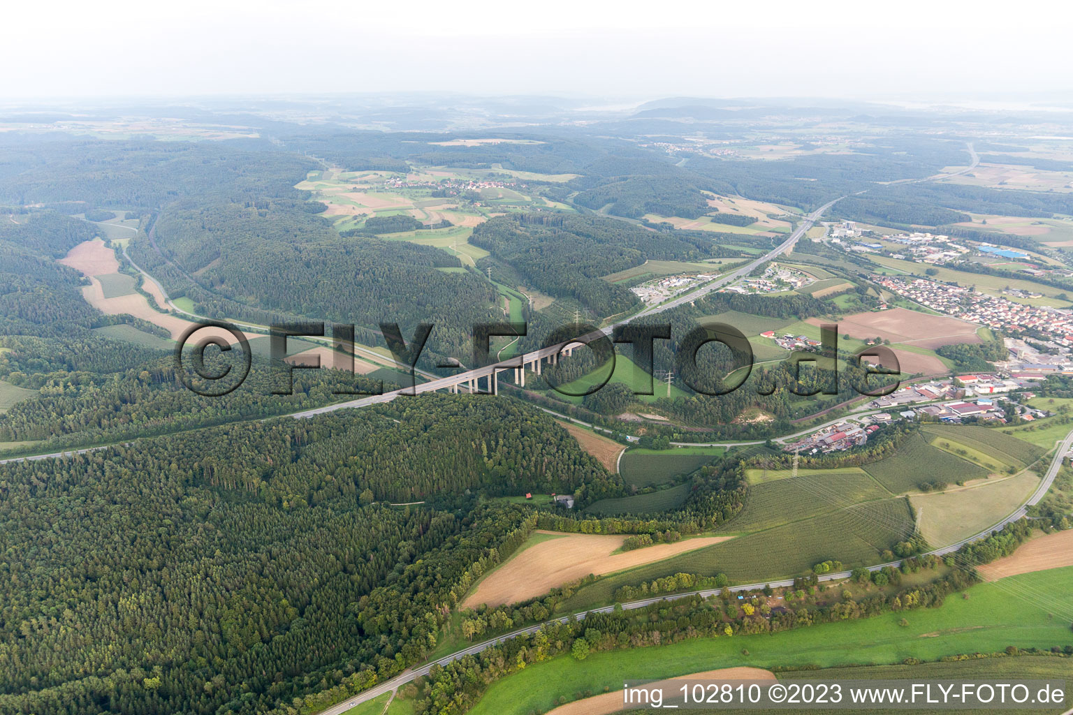 Engen in the state Baden-Wuerttemberg, Germany out of the air