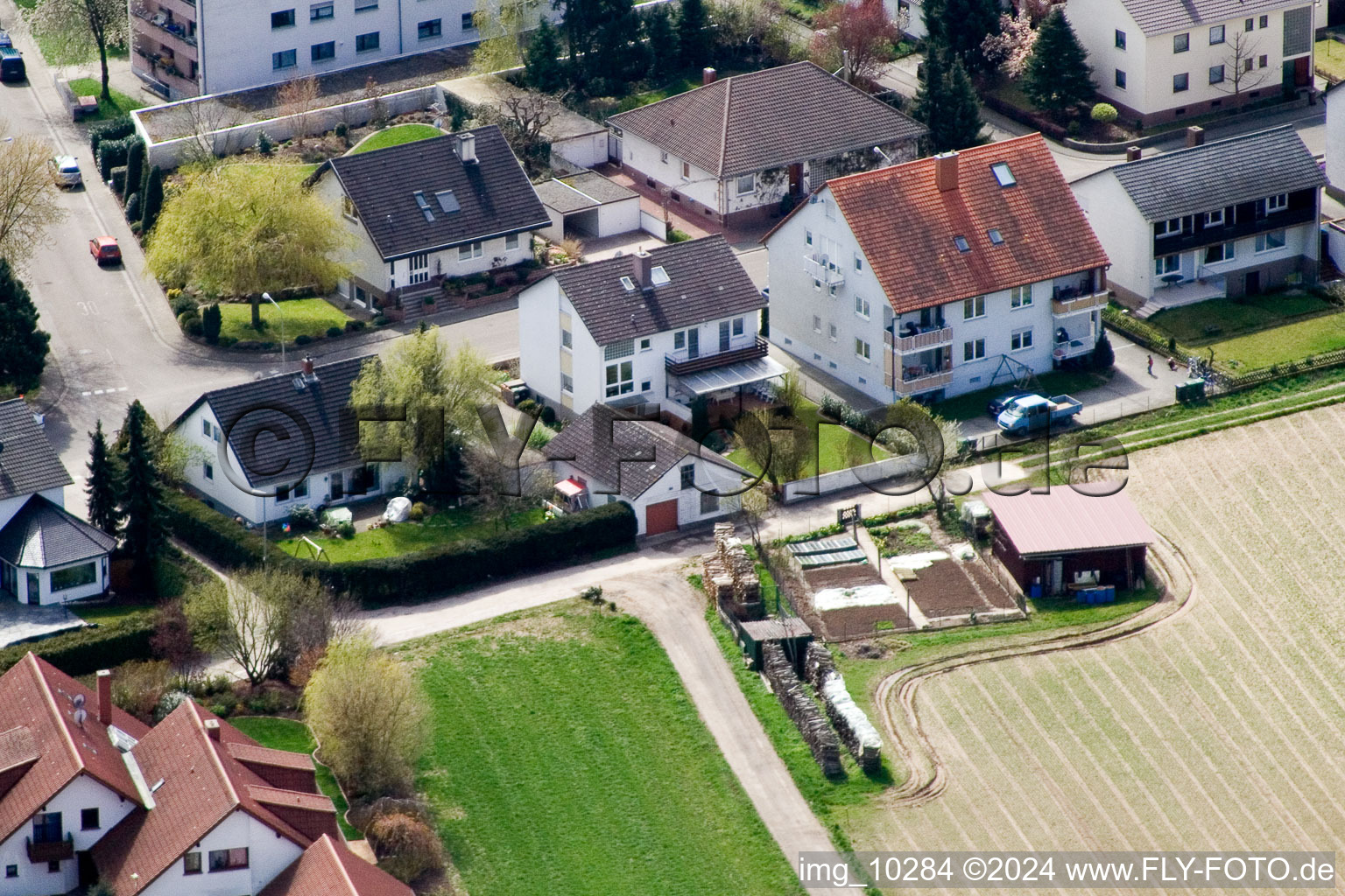 Drone image of Kandel in the state Rhineland-Palatinate, Germany