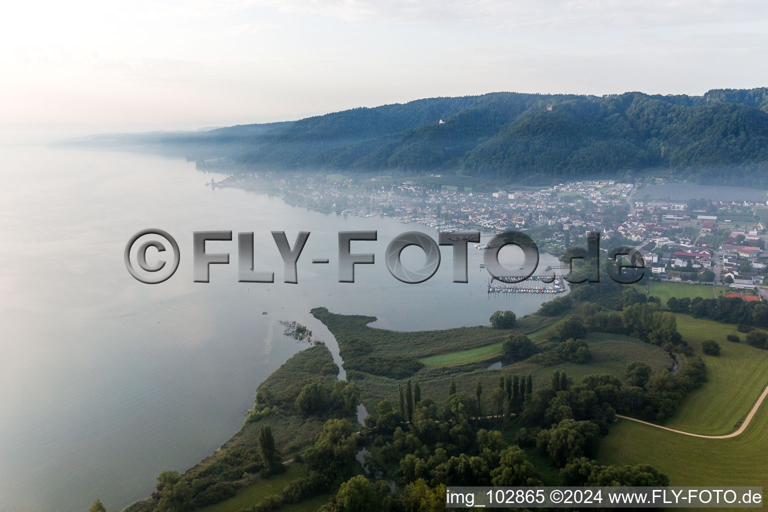 District Bodman in Bodman-Ludwigshafen in the state Baden-Wuerttemberg, Germany out of the air