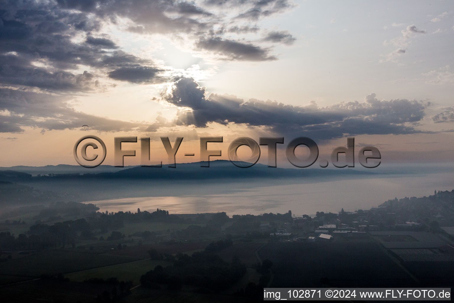 District Bodman in Bodman-Ludwigshafen in the state Baden-Wuerttemberg, Germany viewn from the air