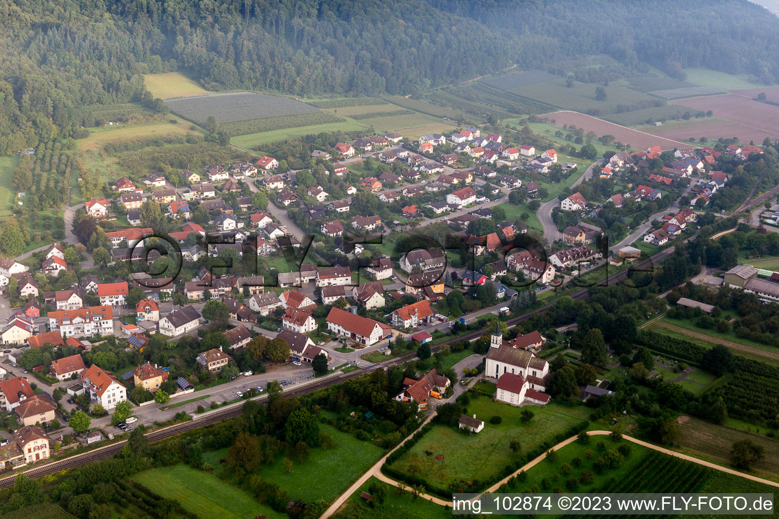 Aerial view of Stahringen in the state Baden-Wuerttemberg, Germany