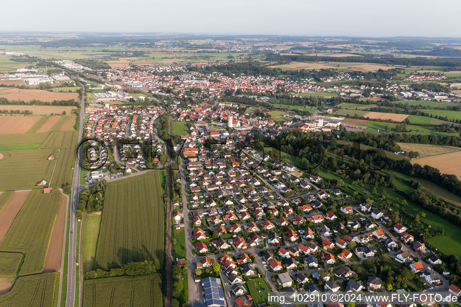 Aerial view of Hipfelsberg in the state Baden-Wuerttemberg, Germany