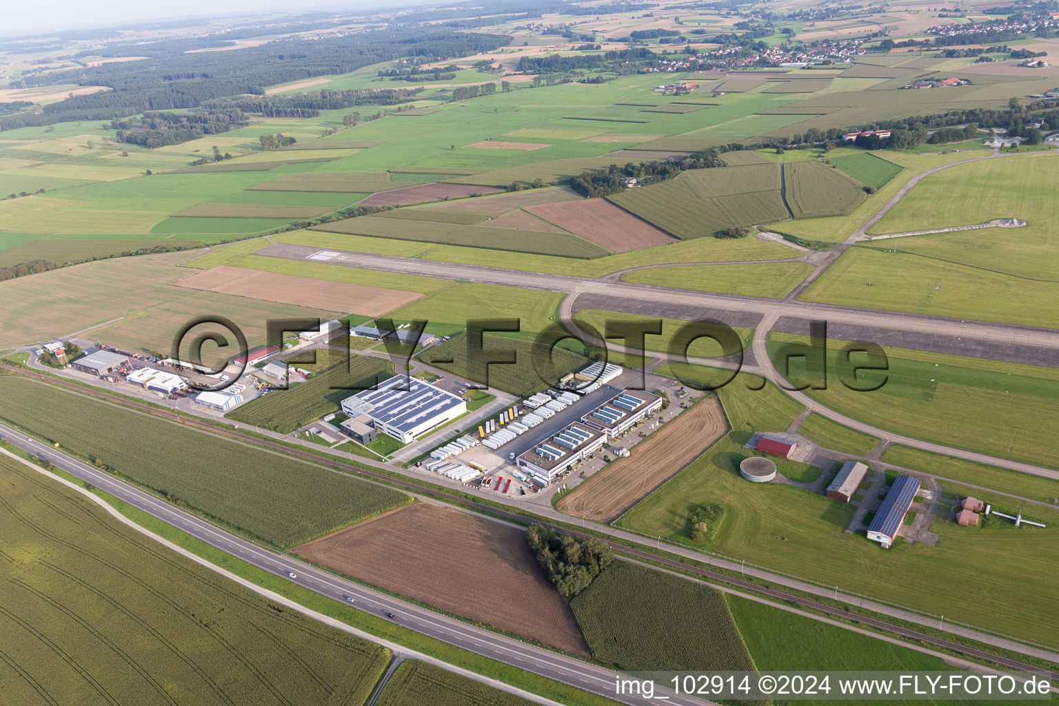 Blochingen in the state Baden-Wuerttemberg, Germany out of the air