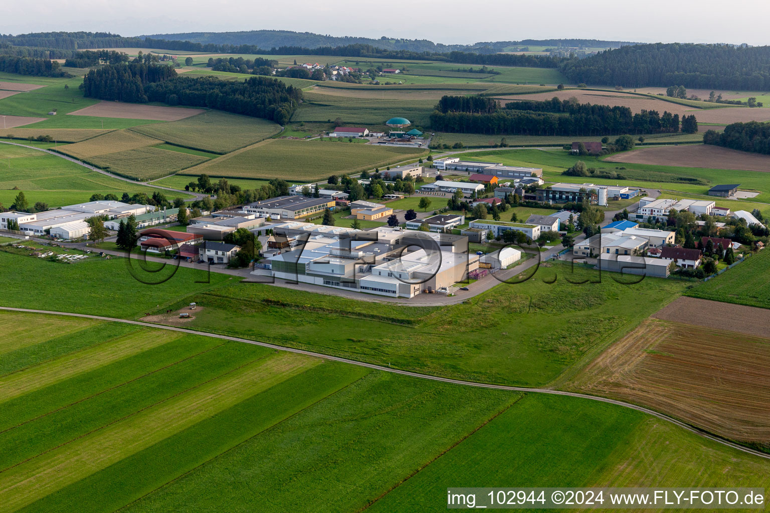 Illmensee in the state Baden-Wuerttemberg, Germany seen from above