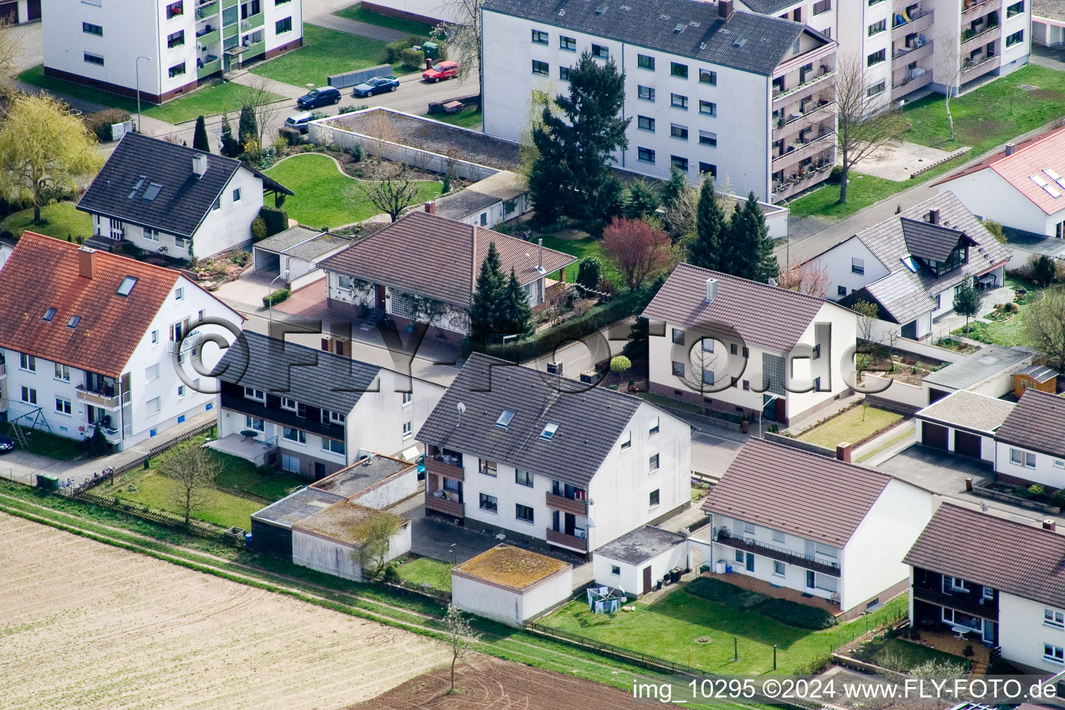 Kandel in the state Rhineland-Palatinate, Germany from a drone