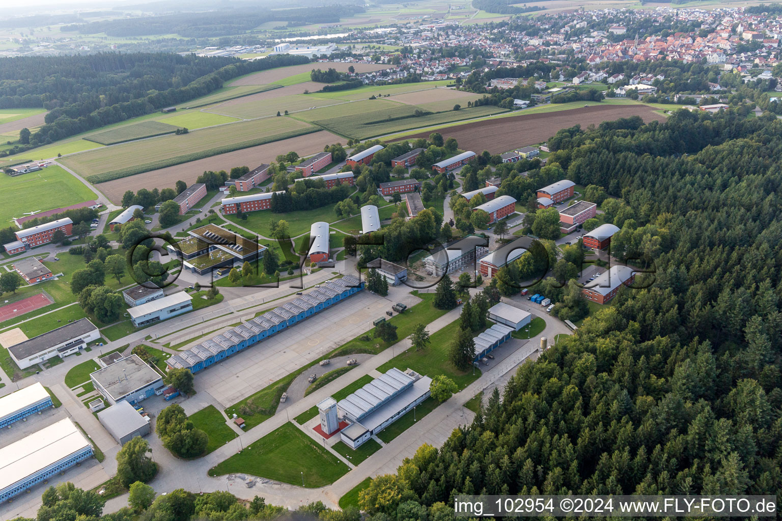 At the airport in Pfullendorf in the state Baden-Wuerttemberg, Germany out of the air