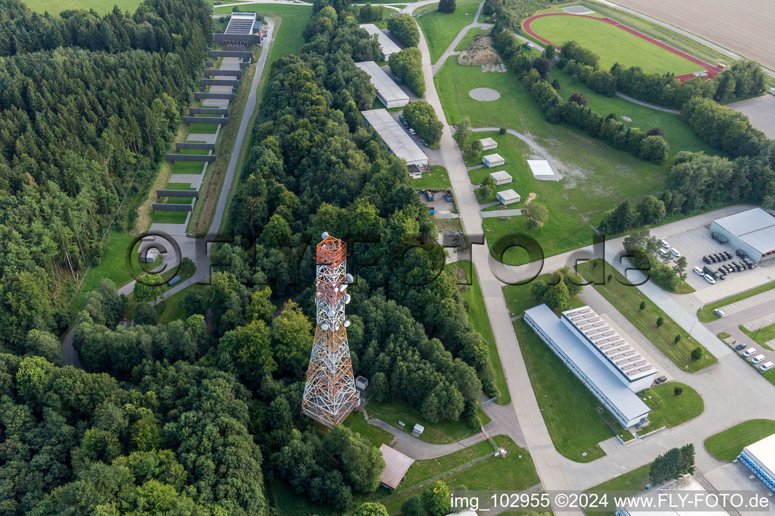 Training Area firing range aerea on Flugplatz in Pfullendorf in the state Baden-Wurttemberg, Germany