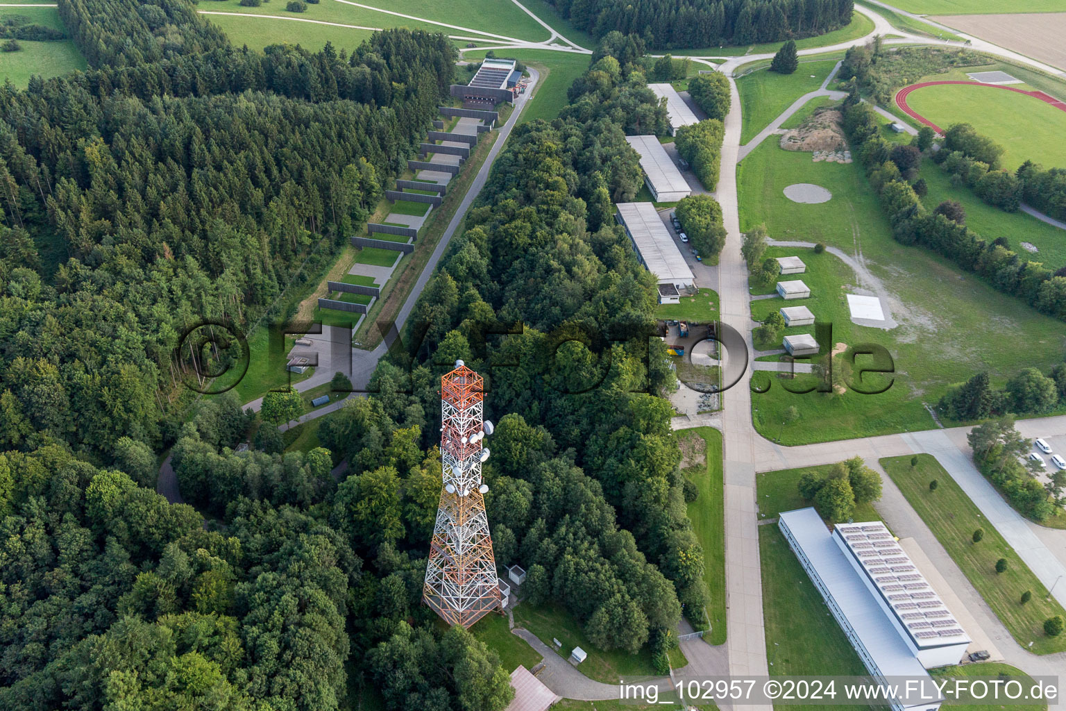 At the airport in Pfullendorf in the state Baden-Wuerttemberg, Germany from the plane