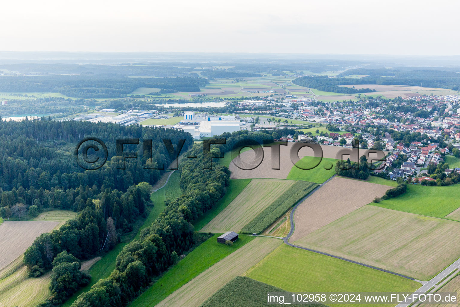 Aerial photograpy of Pfullendorf in the state Baden-Wuerttemberg, Germany