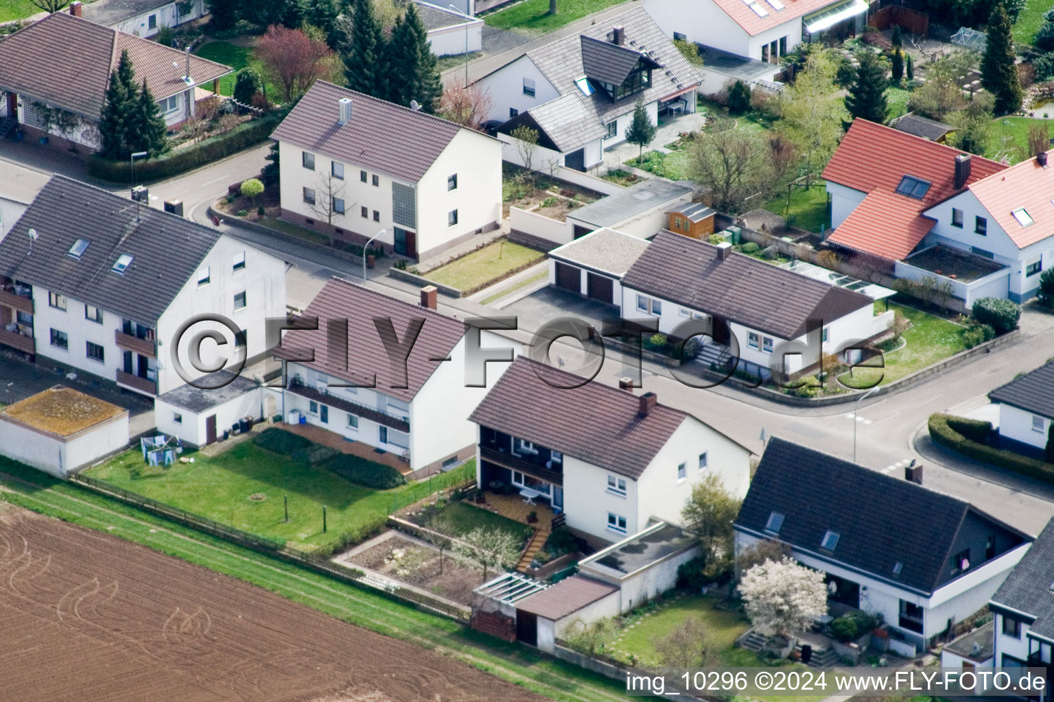 Kandel in the state Rhineland-Palatinate, Germany seen from a drone