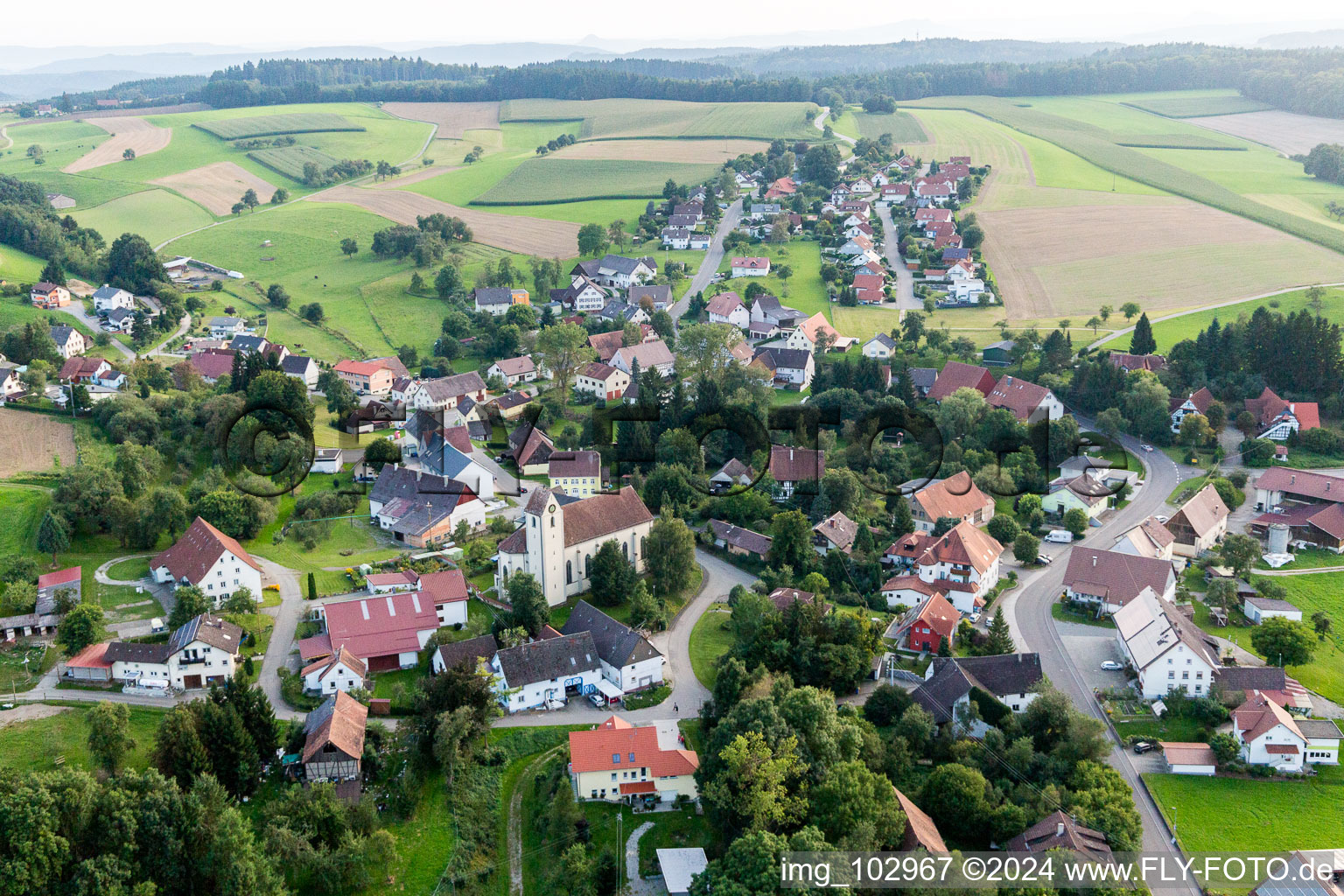 Church building in the village of in the district Mindersdorf in Hohenfels in the state Baden-Wurttemberg, Germany