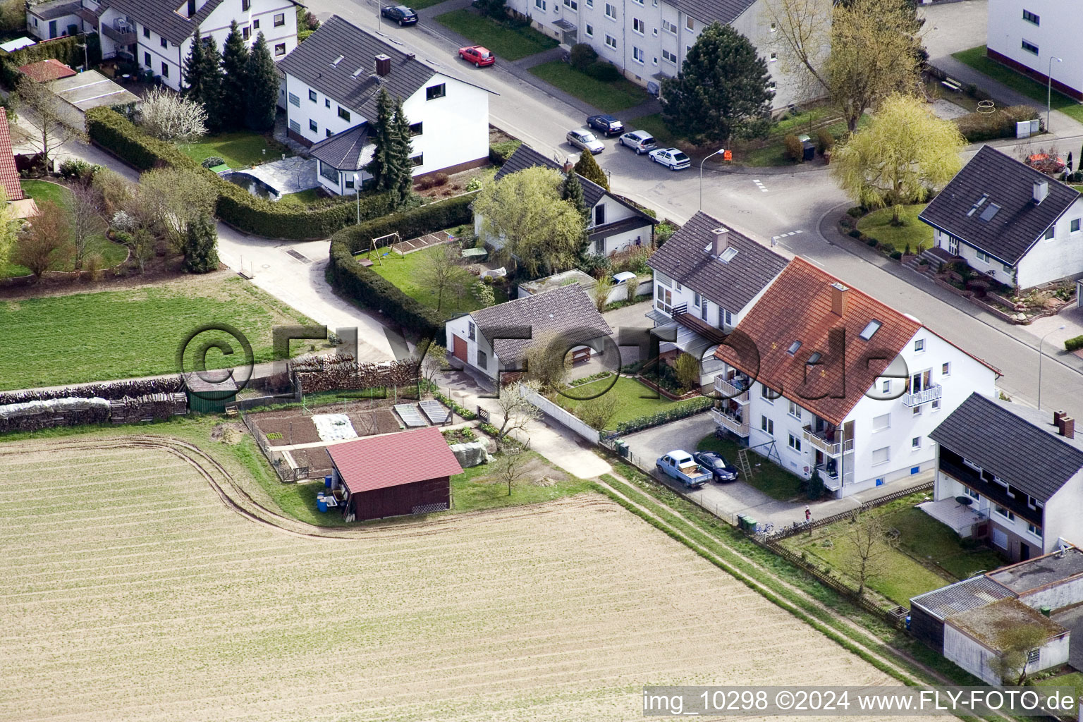 Aerial photograpy of Kandel in the state Rhineland-Palatinate, Germany