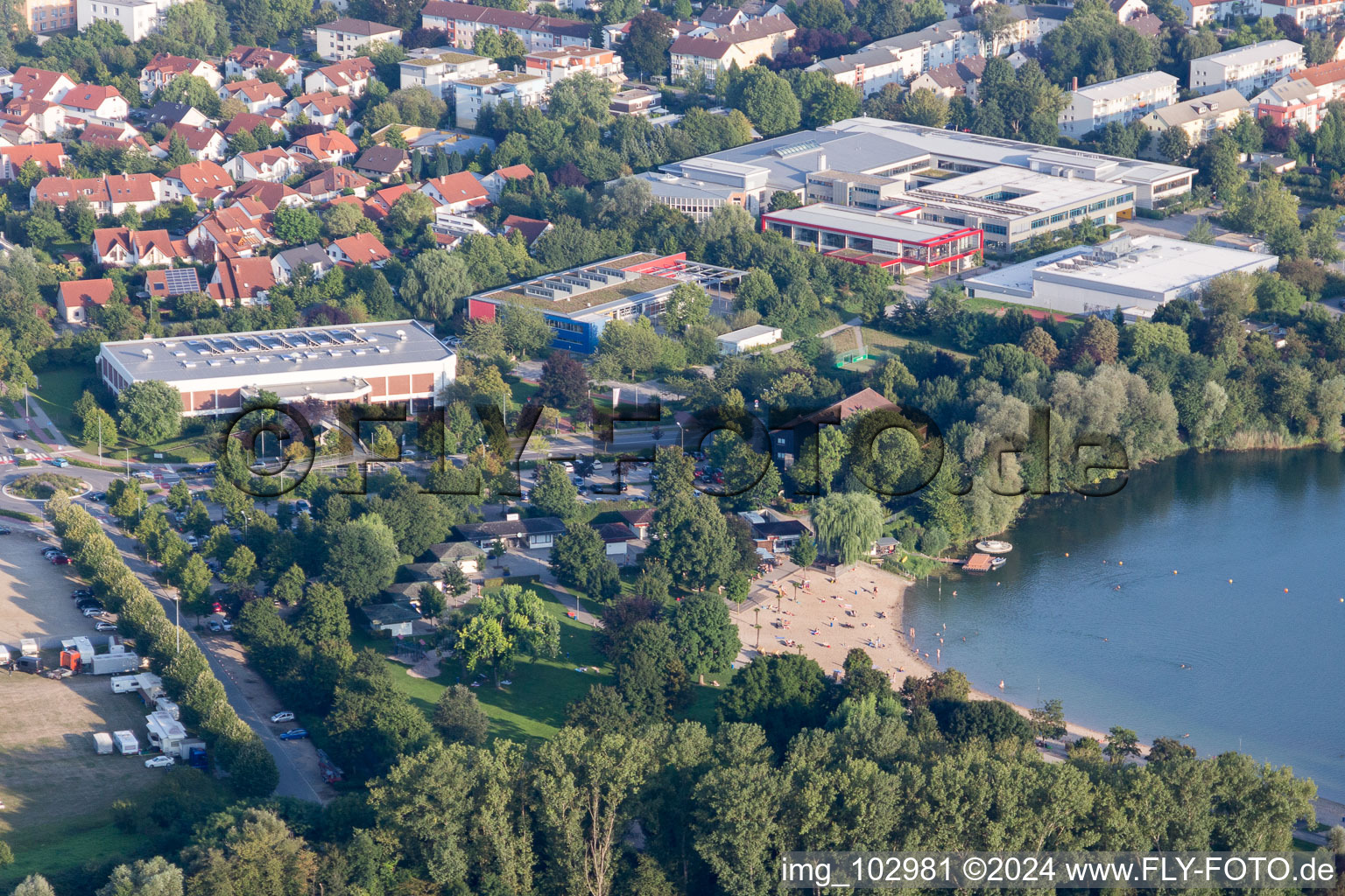 Swimming lake in Bensheim in the state Hesse, Germany