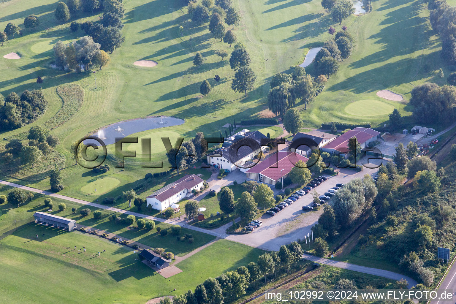 Aerial photograpy of Golf Club in Bensheim in the state Hesse, Germany