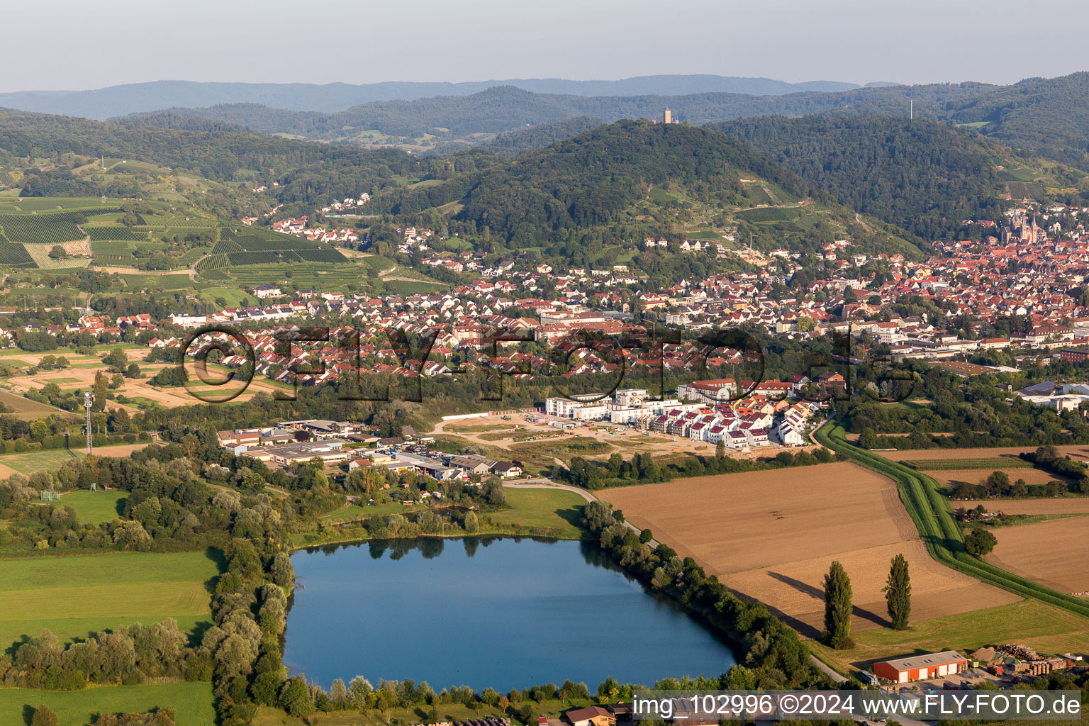 Heppenheim in the state Hesse, Germany from a drone