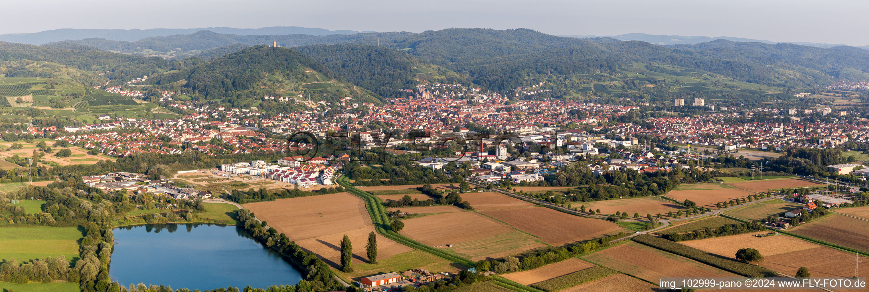 Aerial photograpy of Heppenheim in the state Hesse, Germany