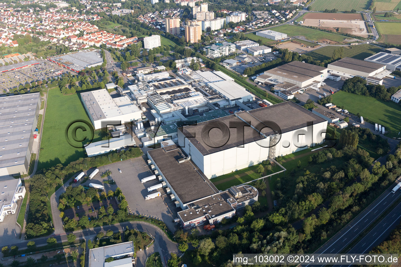 Heppenheim in the state Hesse, Germany seen from above