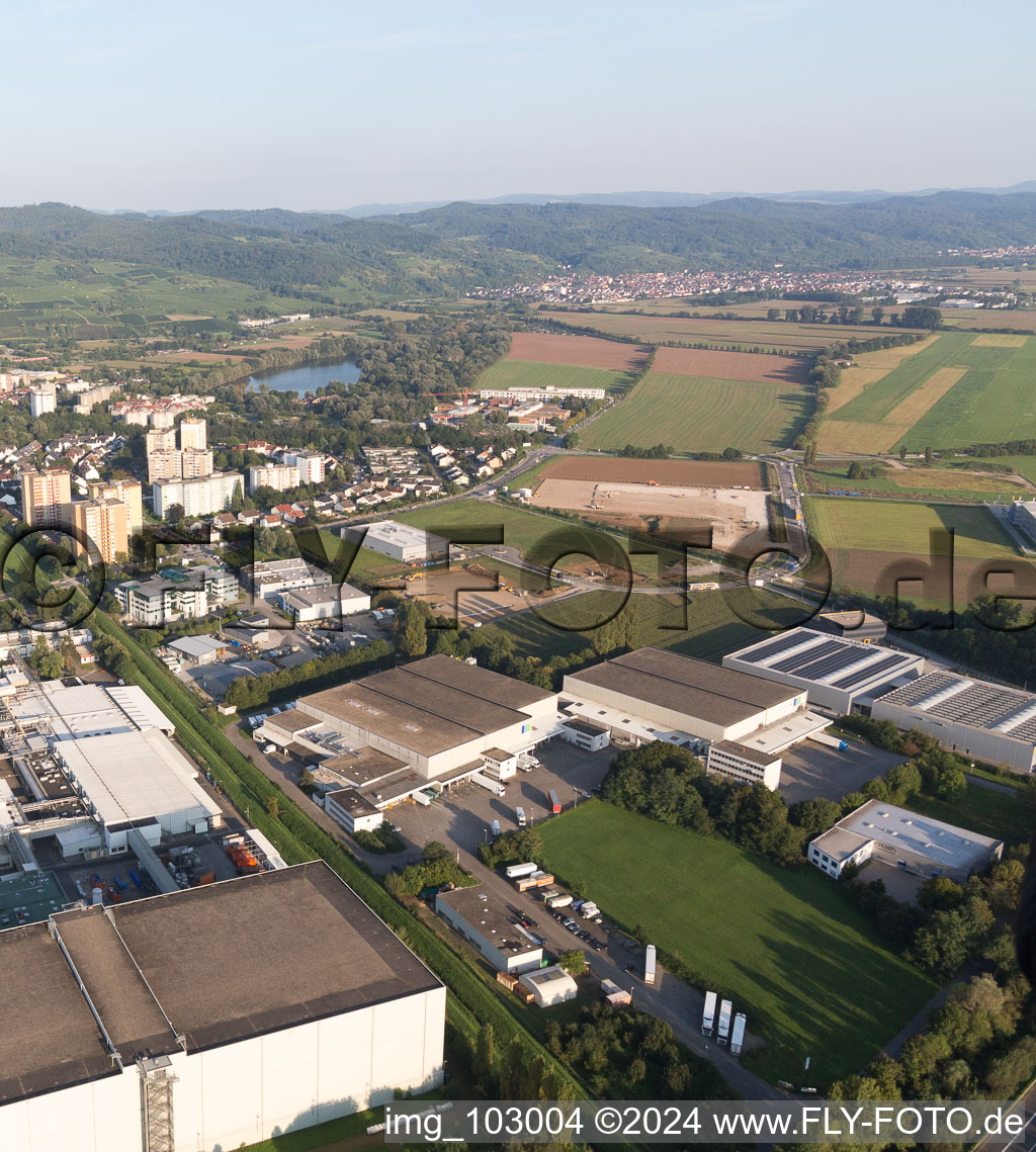 Bird's eye view of Heppenheim in the state Hesse, Germany