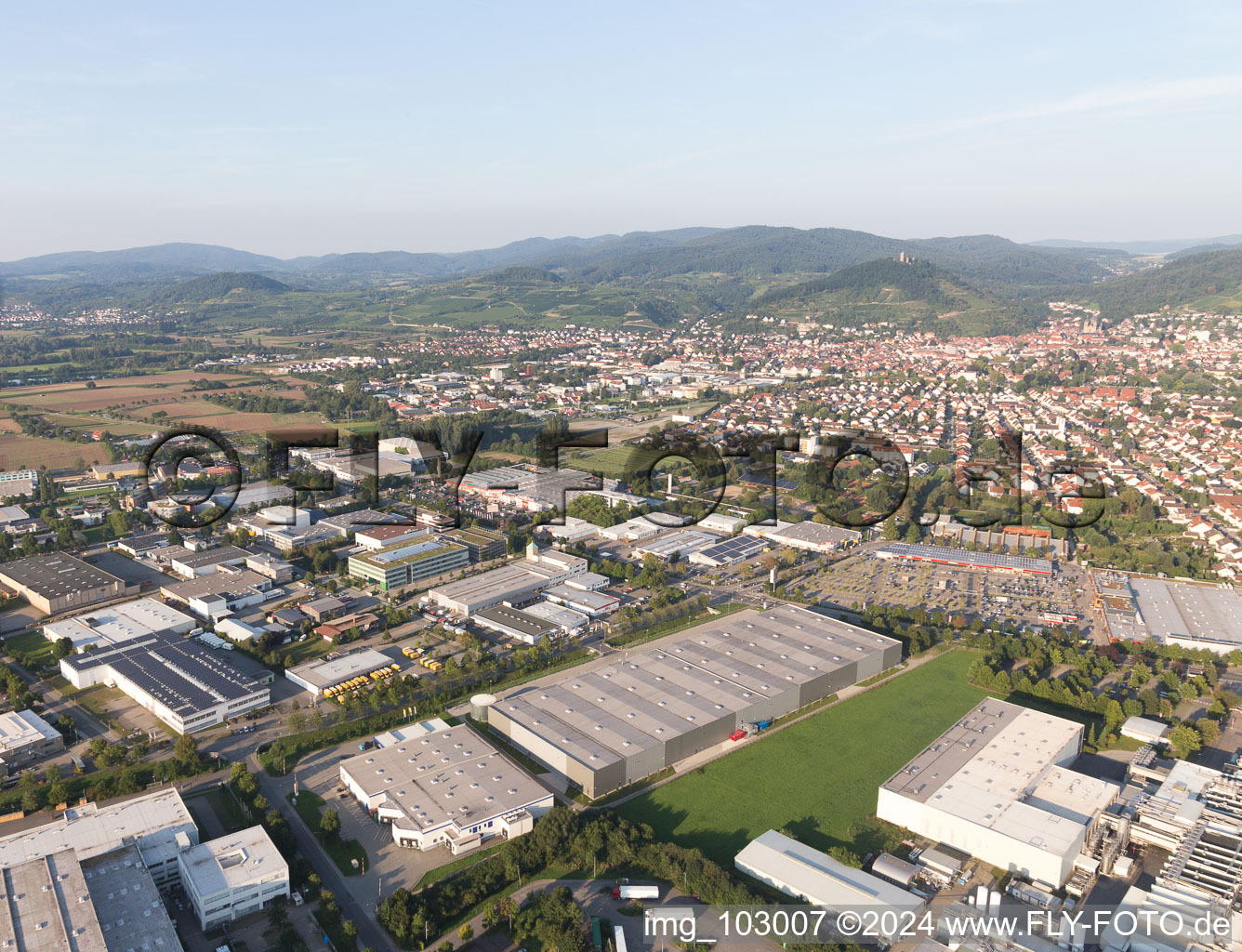 Drone recording of Heppenheim in the state Hesse, Germany