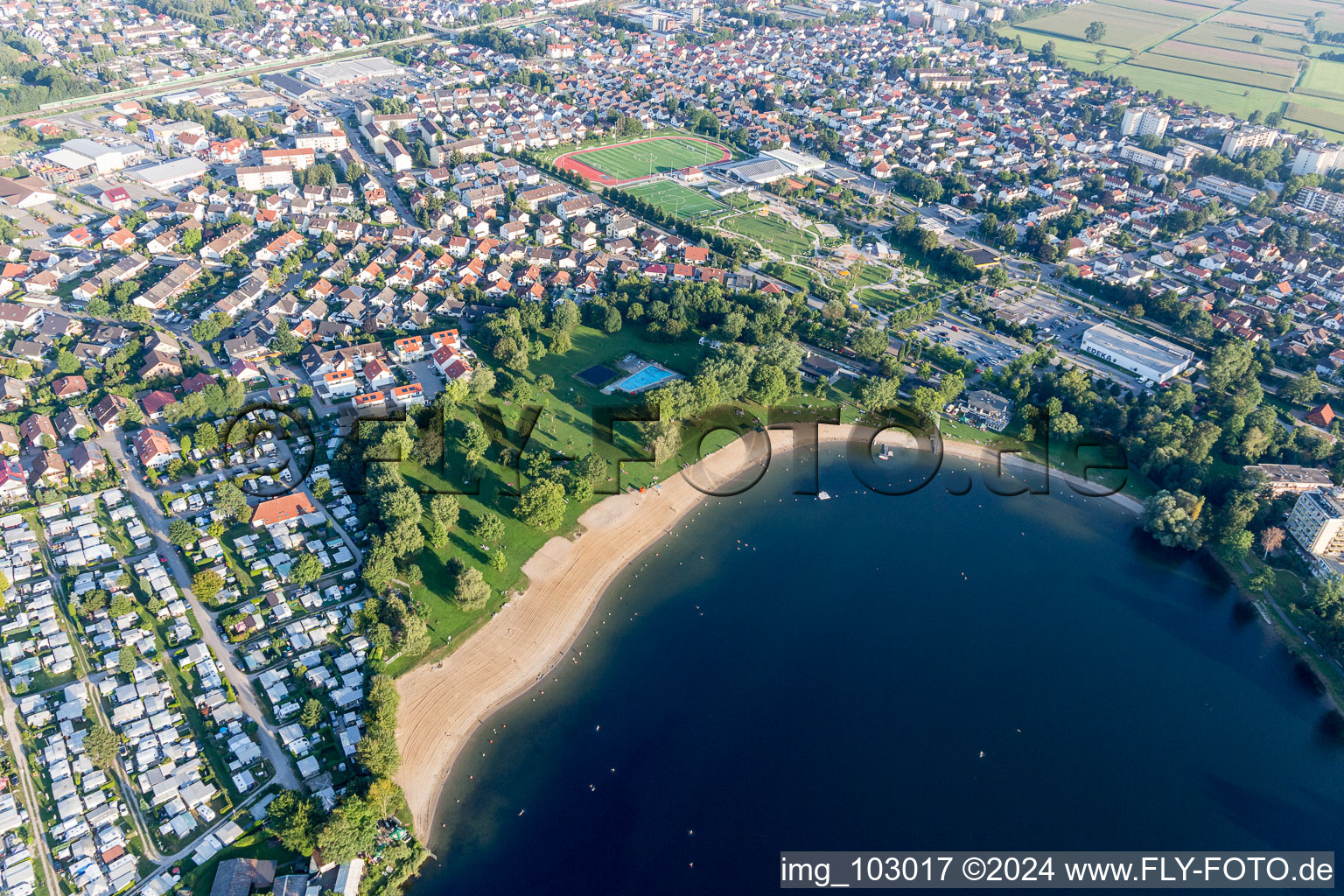 Hemsbach in the state Baden-Wuerttemberg, Germany out of the air