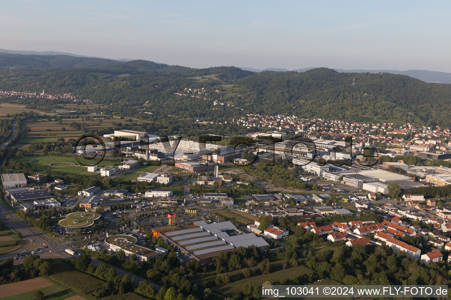 Weinheim in the state Baden-Wuerttemberg, Germany from the drone perspective