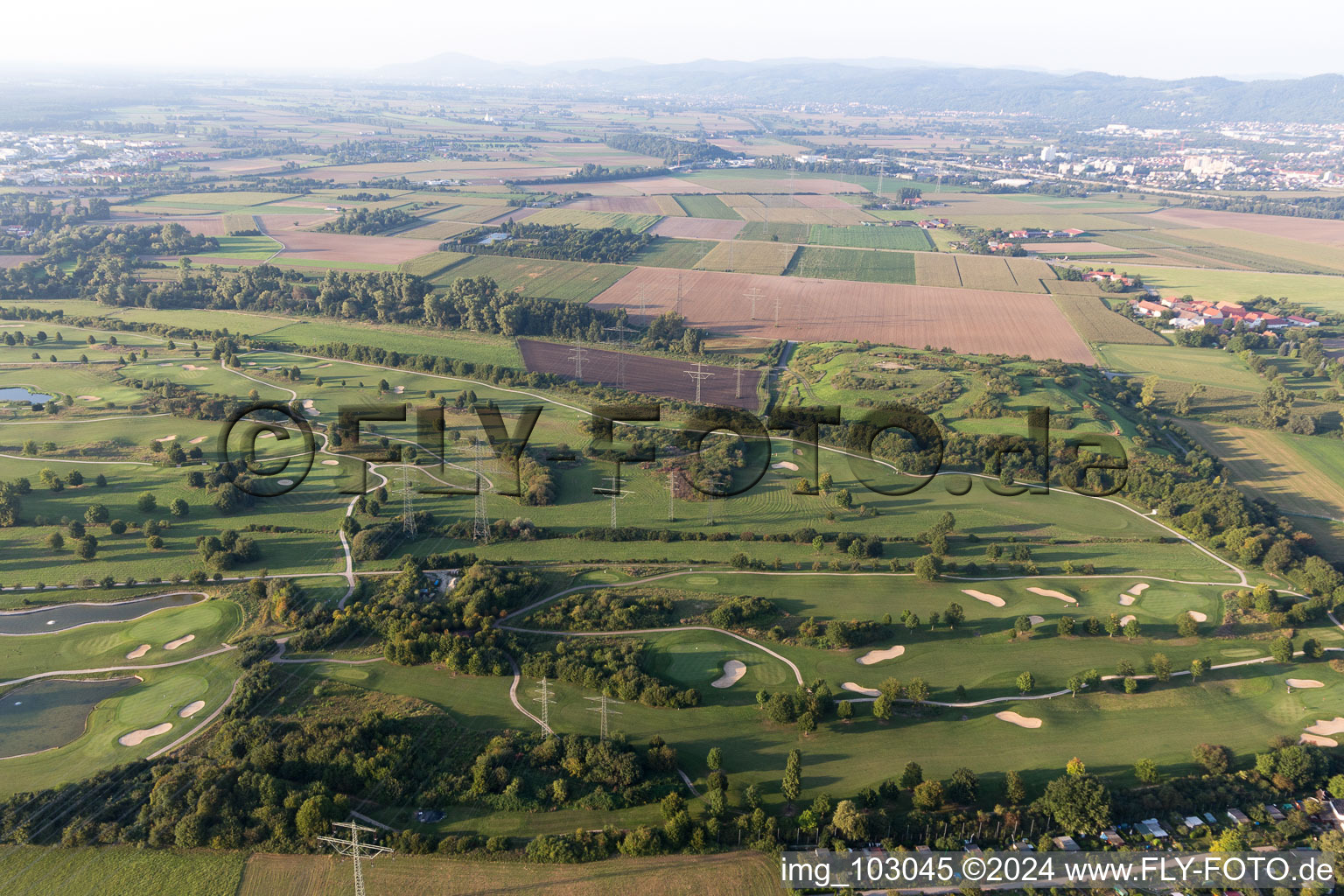 Aerial photograpy of Heddesheim in the state Baden-Wuerttemberg, Germany