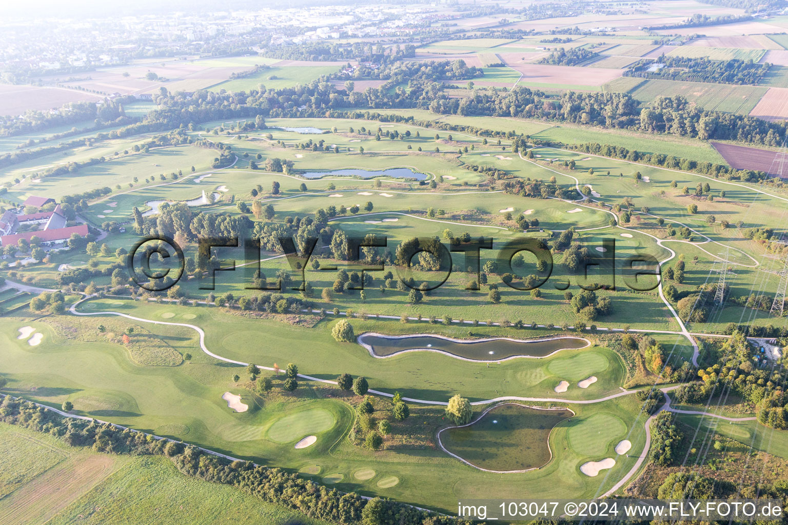 Heddesheim in the state Baden-Wuerttemberg, Germany from above