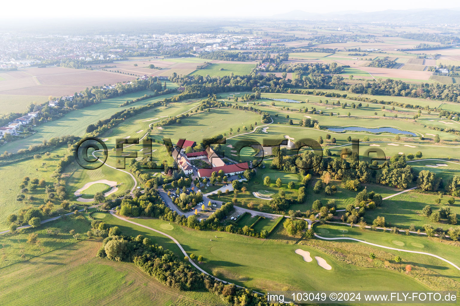 Heddesheim in the state Baden-Wuerttemberg, Germany seen from above