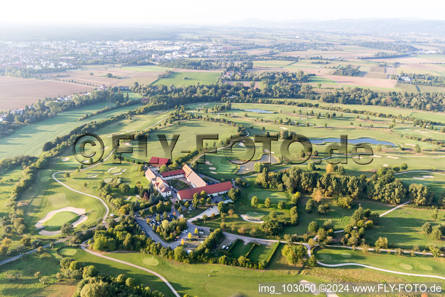 Heddesheim in the state Baden-Wuerttemberg, Germany from the plane