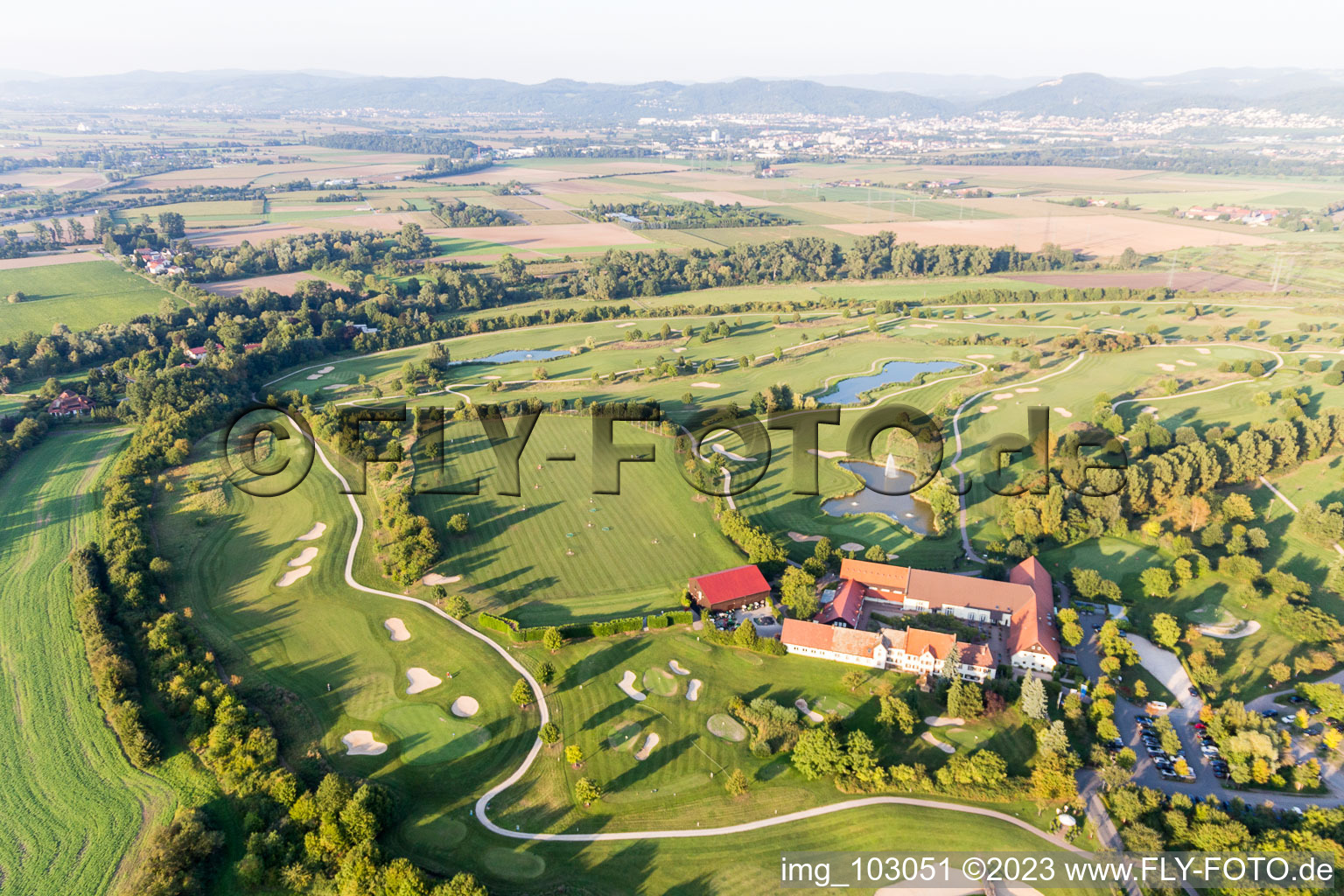 Golf course Heddesheim Gut Neuzenhof in Heddesheim in the state Baden-Wuerttemberg, Germany