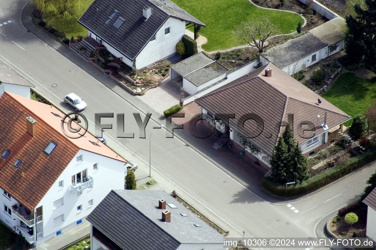 Kandel in the state Rhineland-Palatinate, Germany viewn from the air